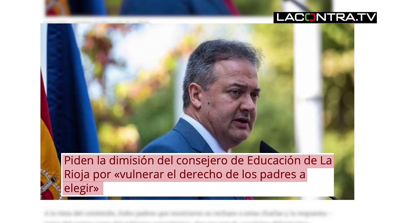 El Consejero de Educación de La Rioja no admite que padres decidan sobre la educación de sus hijos
