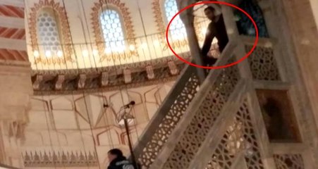 Cuma namazı öncesi Selimiye'de kriz! Mimbere çıkıp "Bu cami bana ait" diye bağırdı