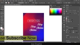 Make merry christmas poster in illustrator