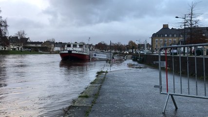 Le Blavet a débordé sur les halages, les quais