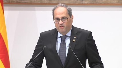 Torra: "Estamos contentos de que la justicia que no se hace en España se haga en Europa"
