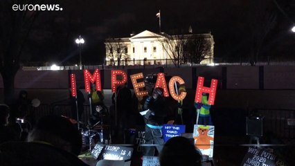 Impeachment supporters sing outside White House