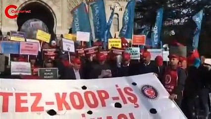 İstanbul Üniversitesi önünde protesto!
