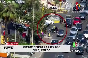 San Isidro: presunto raquetero fue intervenido tras intensa persecución