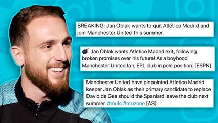 JAN OBLAK REACTS TO MANCHESTER UNITED TRANSFER RUMOURS! | #Unfiltered