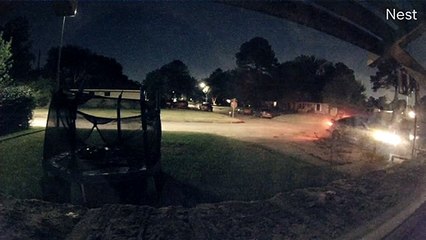 Car Crashes into Yard at the End of Street