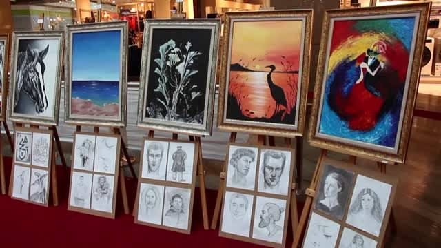 Tutuklu ve hükümlülerin resim ve el işi ürünleri sergilendi