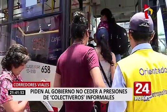 Propietarios de corredores viales piden al Gobierno no ceder a presiones de colectiveros