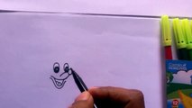 HOW TO DRAW MICKEY MOUSE BY SMILEY FACE./ स्माइली सिंबल से मिकी माउस बनाना सीखें ।