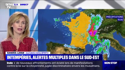 Intempéries: de multiples alertes dans le Sud-Est