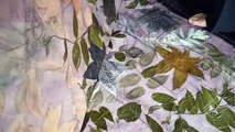 ECOPRINT/ UNBOXING/ TEKNIK INFUS DAUN /kain semi sutra dan madani