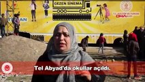 Turizm bakanlığı'ndan tel abyad'daki çocuklara film gösterimi