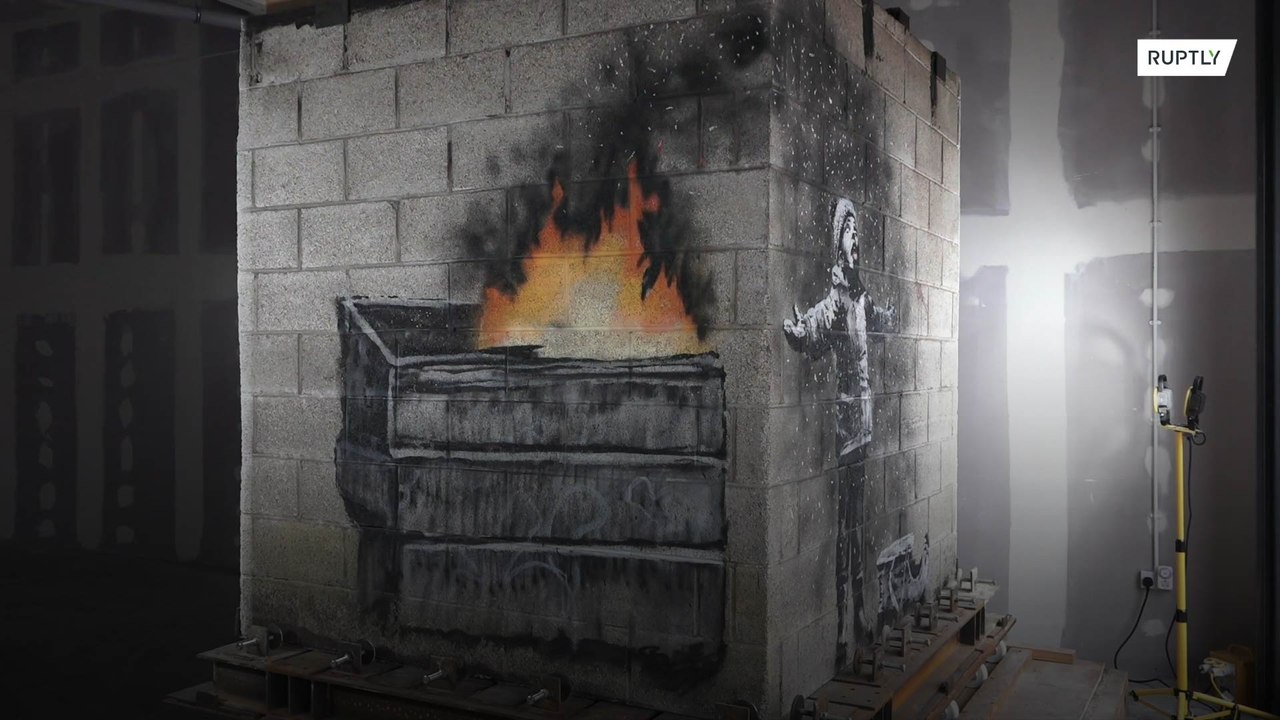 Banksy's 'Season's Greetings' goes on display