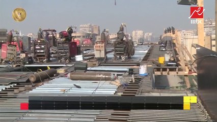 الرئيس السيسي يتفقد الأعمال الإنشائية لتطوير طرق ومحاور مصر الجديدة