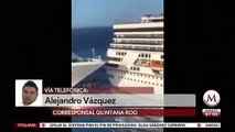 Chocan cruceros en Cozumel durante maniobras de atraque