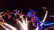 Skydivers Put on a Pyrotechnic Performance at Night