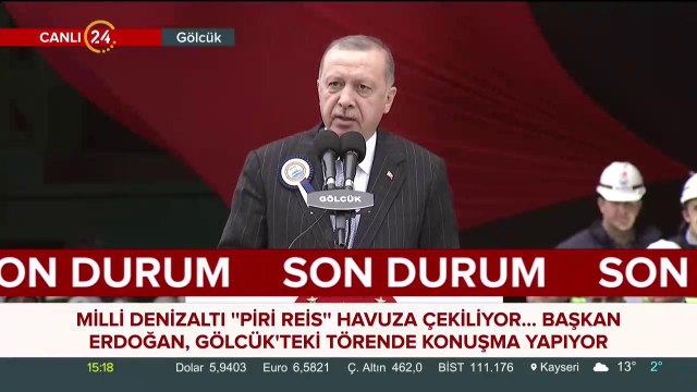 Milli denizaltı ''Piri Reis'' havuza çekiliyor