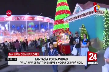 SJM: ‘Villa de la Navidad’ recibe con nieve real a sus visitantes