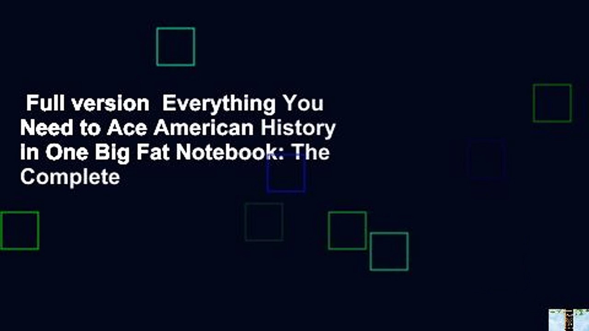 Full Version Everything You Need To Ace American History In One Big Fat Notebook The Complete Video Dailymotion