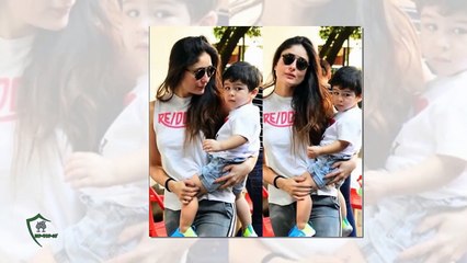 Kareena Kapoor Khan kissing on Taimur Ali Khan's cheeks on the sets of Mehboob Studios