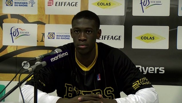Bodian Massa après la victoire de Fos Provence Basket contre Gries