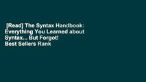 [Read] The Syntax Handbook: Everything You Learned about Syntax... But Forgot!  Best Sellers Rank