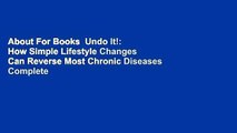 About For Books  Undo It!: How Simple Lifestyle Changes Can Reverse Most Chronic Diseases Complete