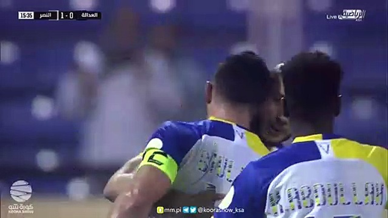 شاهد اهداف فوز النصر على العدالة 3-0  في دوري الامير محمد بن سلمان