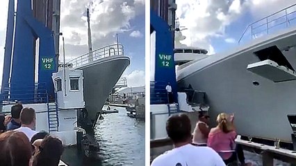 Un yatch percute une cabine