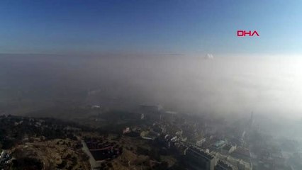 Konya'da yoğun sis, hayatı durdurdu