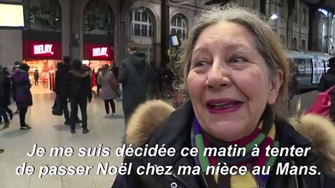 Grèves: les usagers essayent de partir fêter Noël dans leur famille