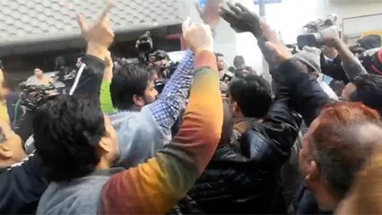 Activists protest the arrest of  Bhim Army chief Azad