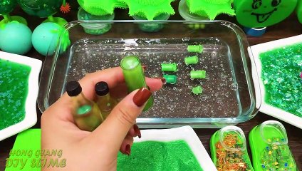 Series GREEN Slime! Mixing Random Things into CLEAR Slime! Satisfying Slime s #673