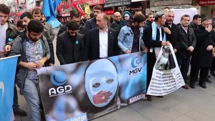 Çin'in Doğu Türkistan politikaları protesto edildi