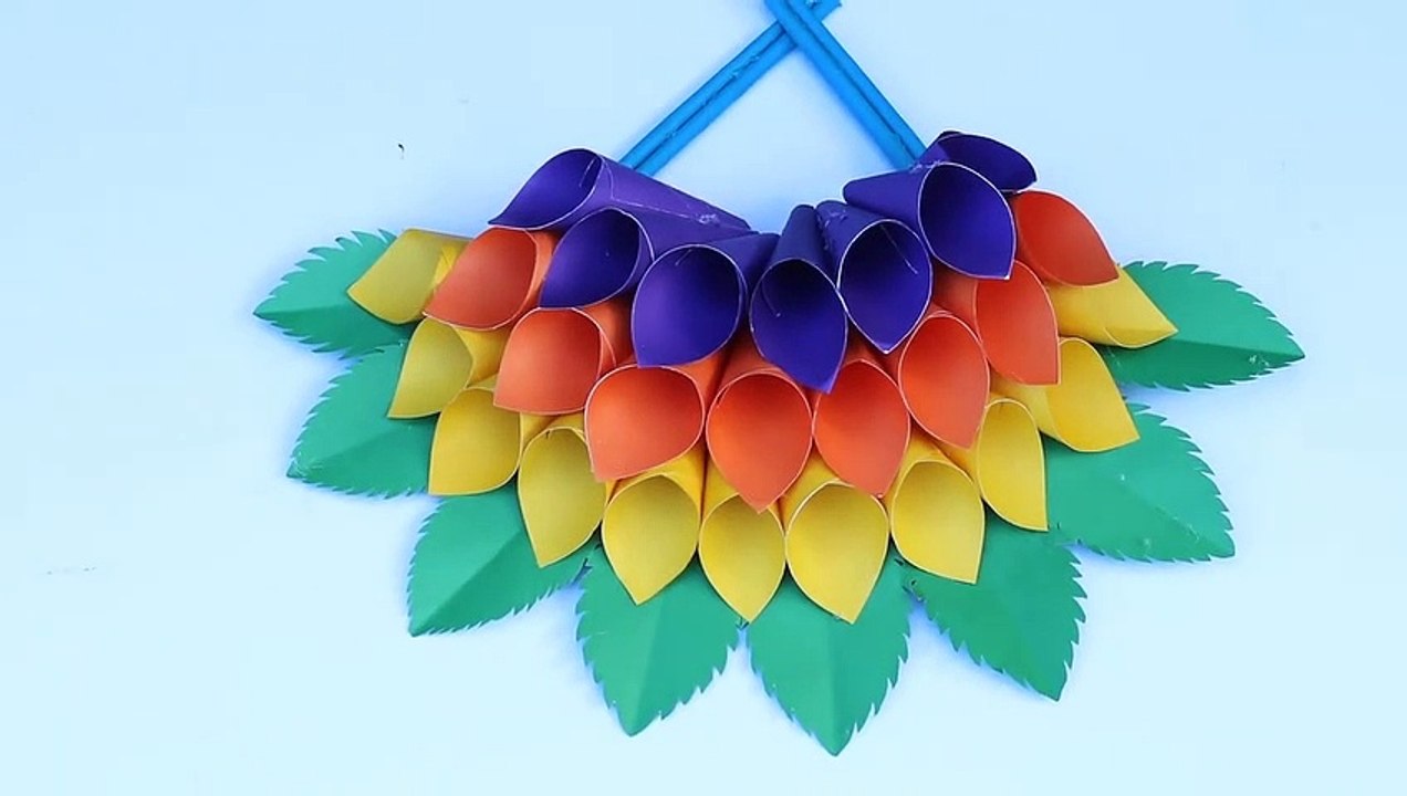 How to make wall decoration with paper easy diy home decor ideas | paper crafts wall hangings simple