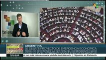 Diputados de Argentina aprueban ley de emergencia y solidaridad social