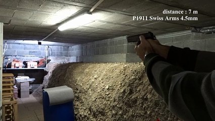 Tir sur sparclettes avec Colt 1911 4,5 mm