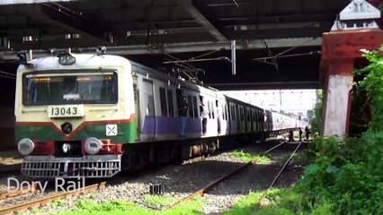 Two EMU local running on ground level other two on up stair || Eastern Railway