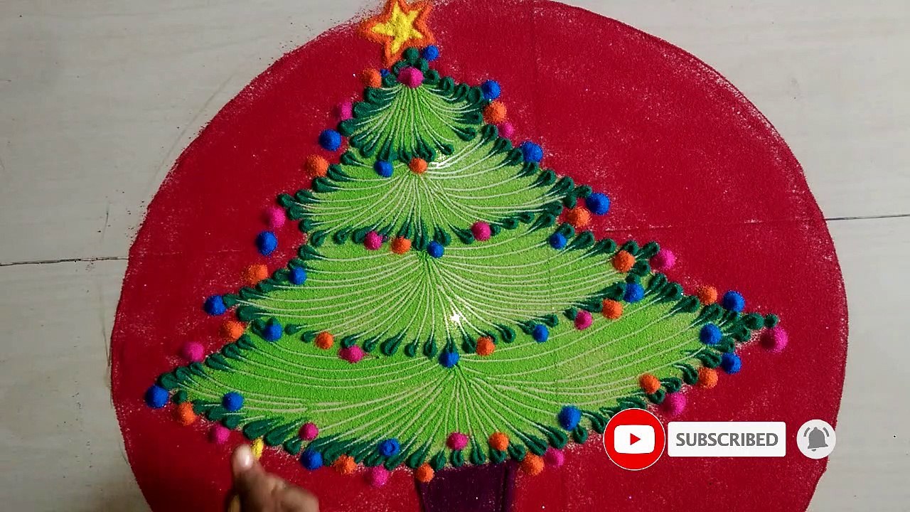 Christmas Tree | Merry Christmas Special Rangoli Design: Christmas ...