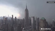 White out from squall Wednesday covers Manhattan iconic sights