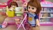 Baby doll and Hello Kitty mini mart with Kinder joy surprise eggs toys