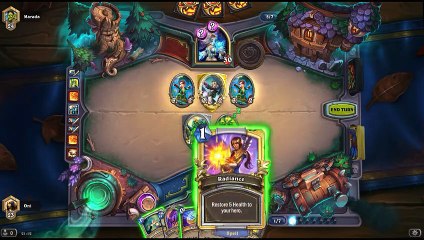 heartstone heroes of warcraft my epic game 23 priest vs 24 mage. equal fight til the end