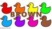 Learn Colors with Duck _ Rainbow Popsicle Ice Cream Coloring Pages Fun Learning Video for Toddlers