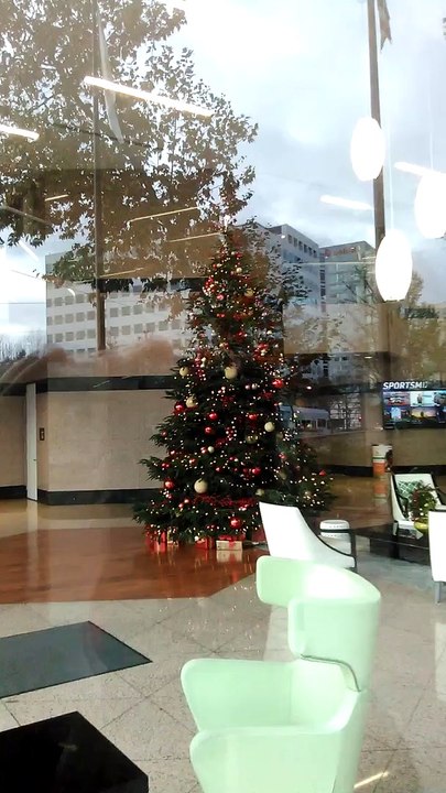 A Christmas tree in San Jose, CA, USA, December 2019