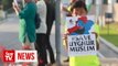 Muslim group stages silent protest against China