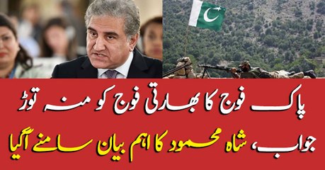 Shah Mehmood Qureshi's statement on LOC tensions