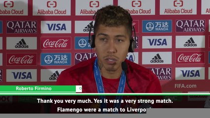 Flamengo were a match for Liverpool - Firmino