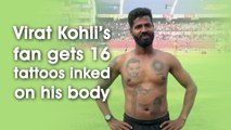 Virat Kohli’s fan gets 16 tattoos inked on his body