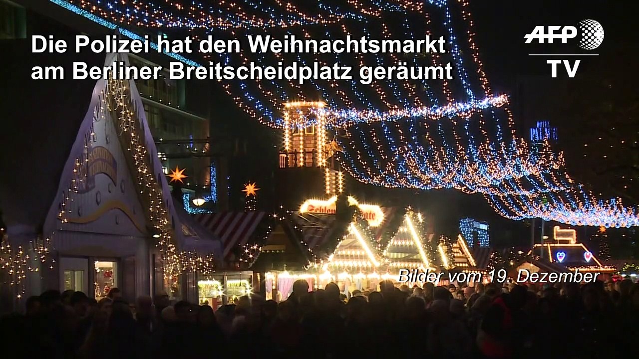 Weihnachtsmarkt am Berliner Breitscheidplatz geräumt