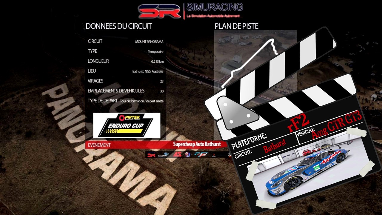 Tour de piste à Bathurst en Mercedes AMG GTR GT3 sur rFactor 2